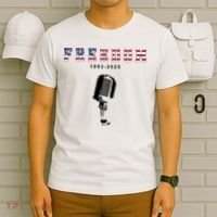 A True Patriot Freedom 1993-2025 USA Printed Charlie Kirk T-Shirt thumb 6