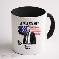 A True Patriot Charlie Kirk 1993-2025 Memoral Coffee Mug thumb 1