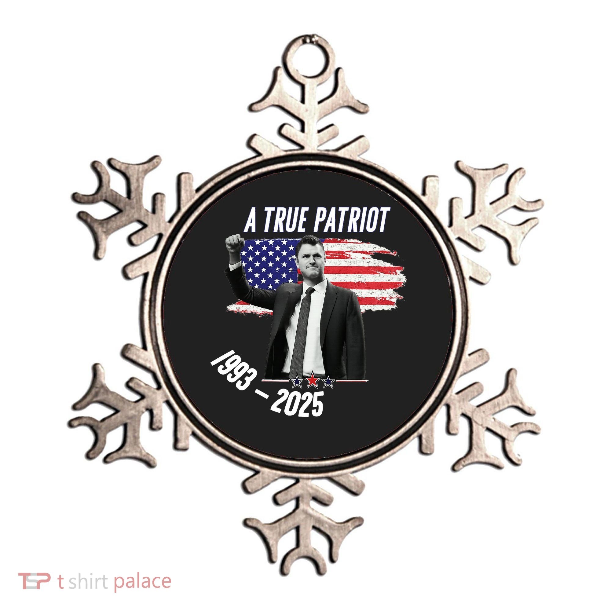 A True Patriot Charlie Kirk 1993-2025 Memoral Ornament