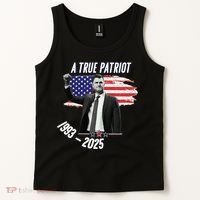 A True Patriot Charlie Kirk 1993-2025 Memoral Tank Top thumb 2