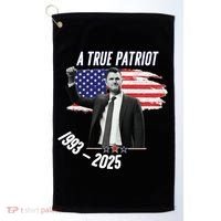 A True Patriot Charlie Kirk 1993-2025 Memoral Golf Towel thumb 0