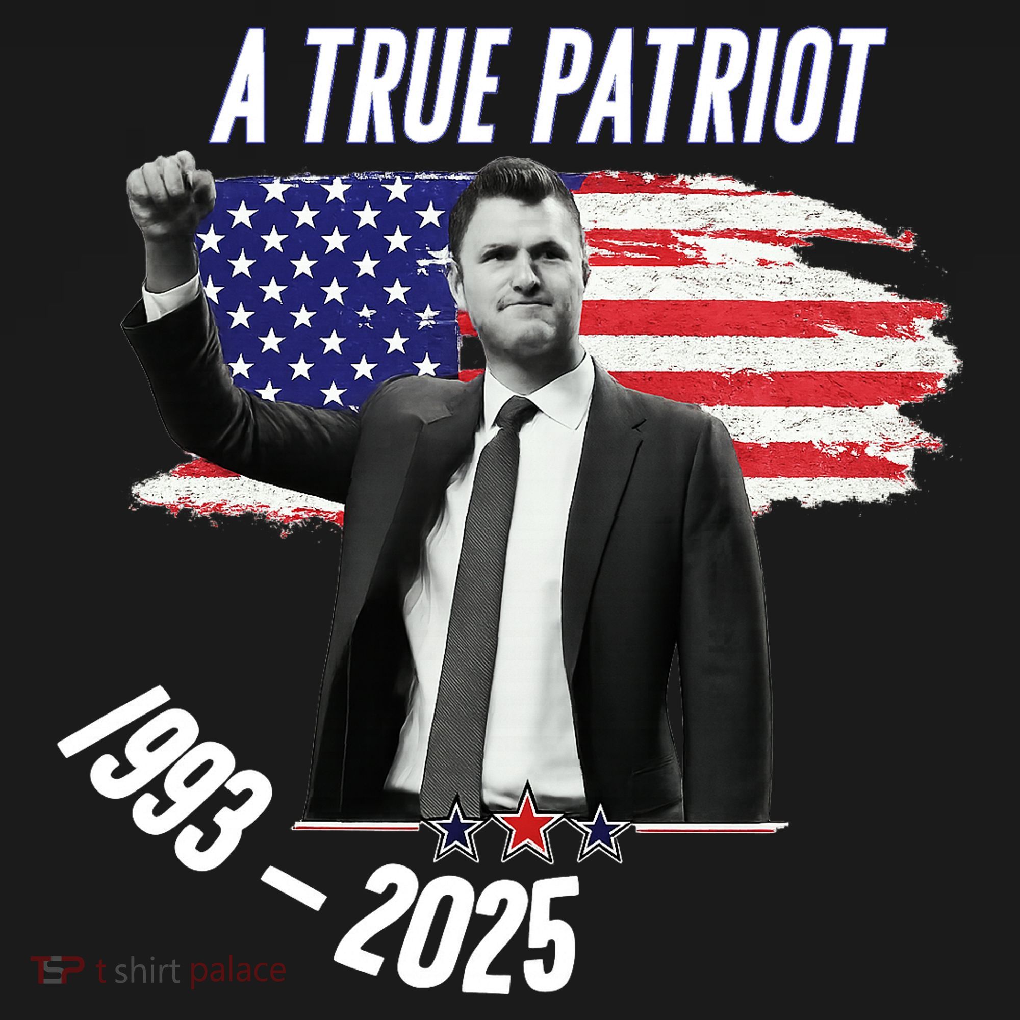 A True Patriot Charlie Kirk 1993-2025 Memoral Kids Long Sleeve Shirt