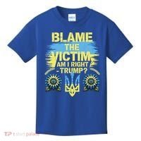 Anti Trump Pro Ukraine Blame The Victim Kids T-Shirt thumb 0