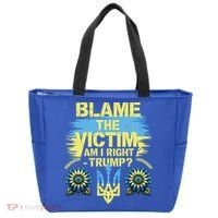 Anti Trump Pro Ukraine Blame The Victim Tote Bag thumb 0
