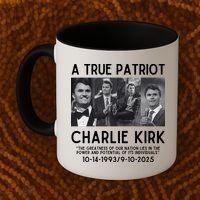 A True Patriot Charlie Kirk Rest In Peace Coffee Mug thumb 2