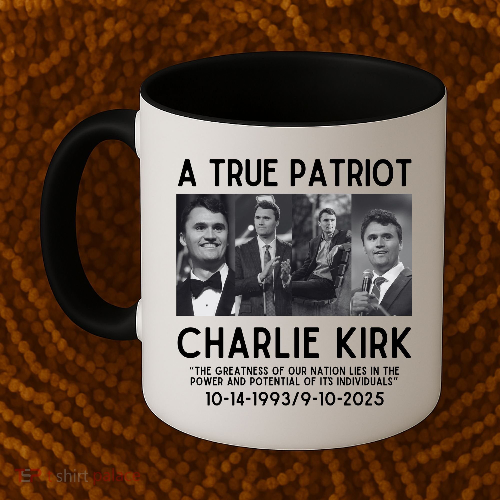 A True Patriot Charlie Kirk Rest In Peace Coffee Mug