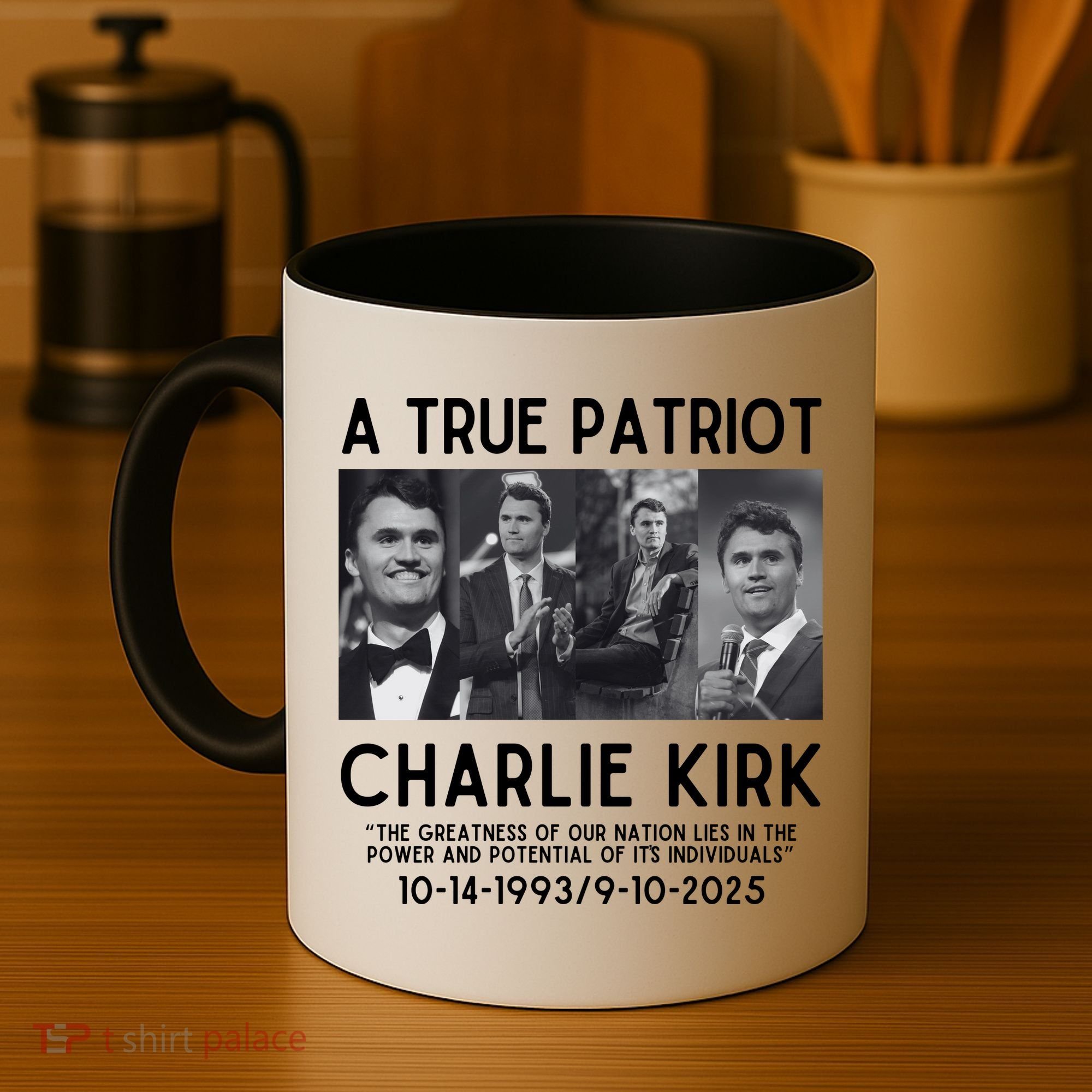 A True Patriot Charlie Kirk Rest In Peace Coffee Mug