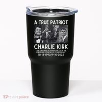 A True Patriot Charlie Kirk Rest In Peace Tumbler thumb 0