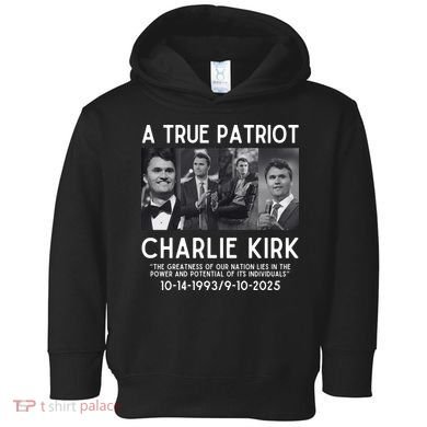 A True Patriot Charlie Kirk Rest In Peace Toddler Hoodie
