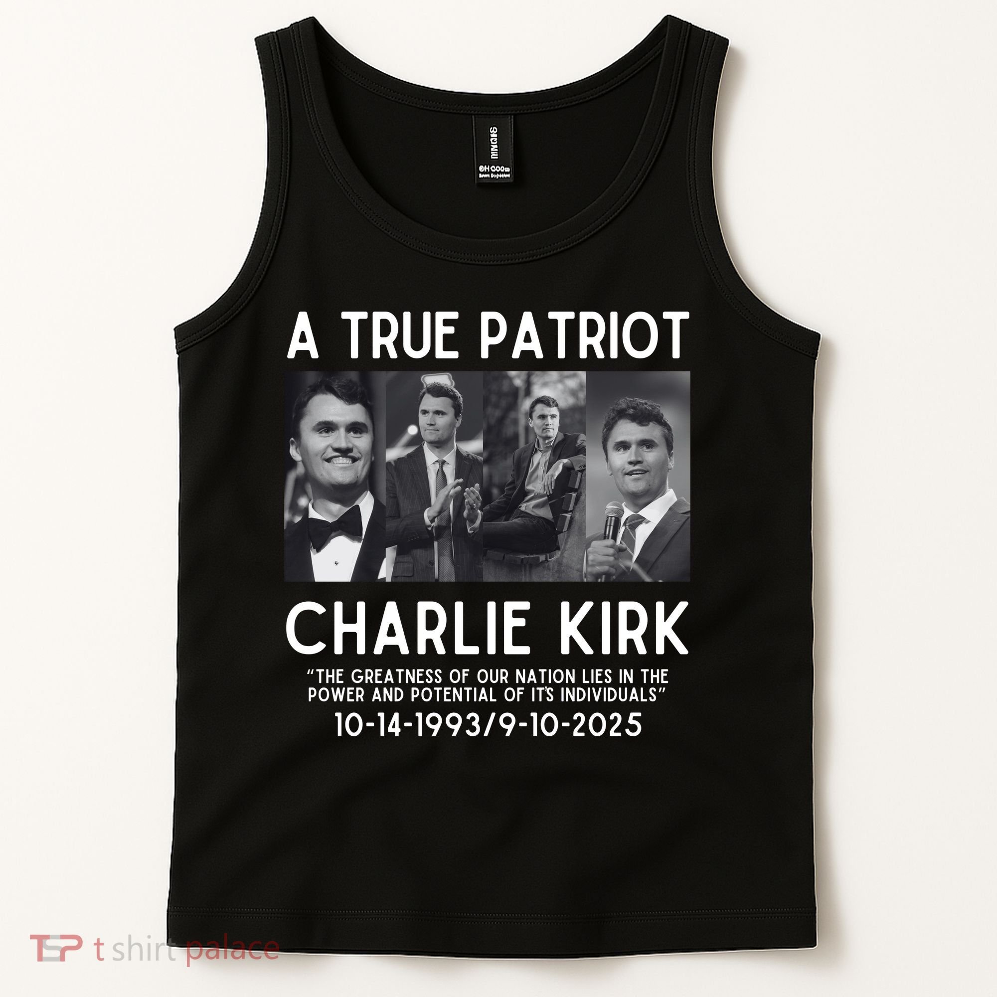 A True Patriot Charlie Kirk Rest In Peace Tank Top