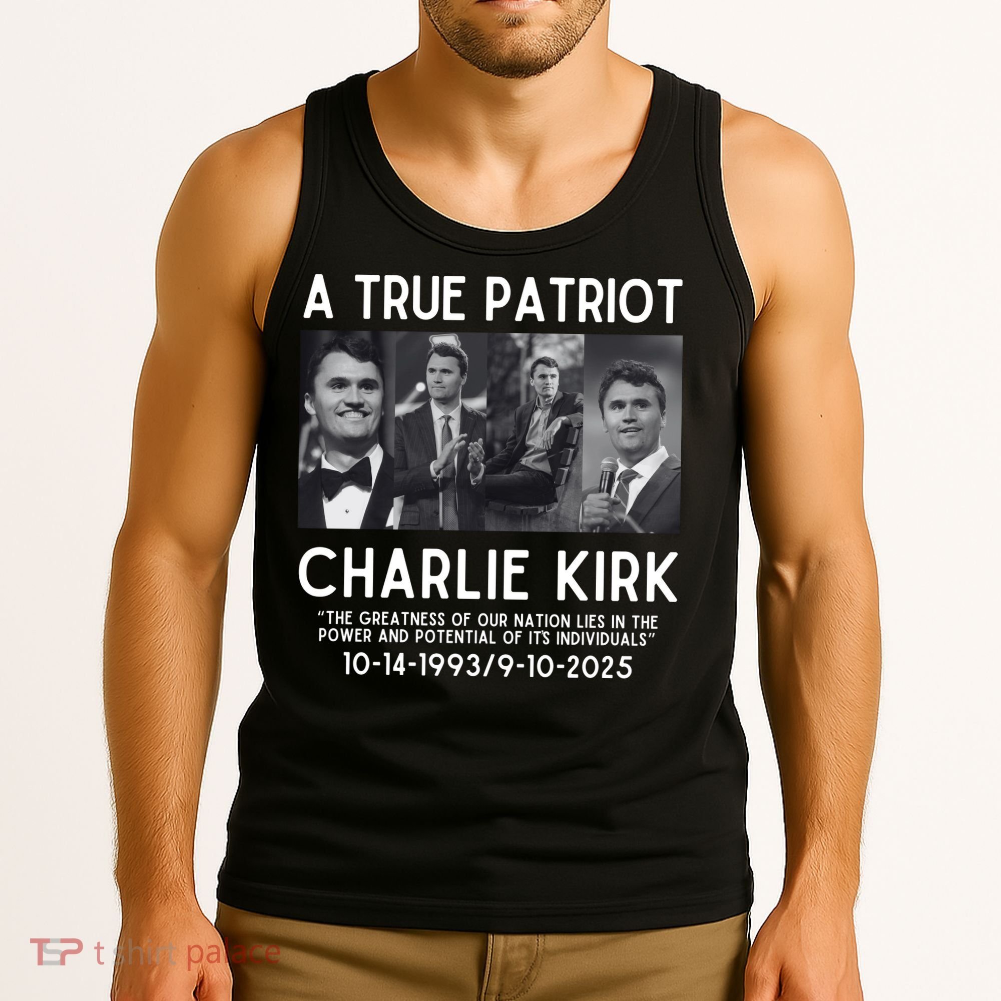 A True Patriot Charlie Kirk Rest In Peace Tank Top