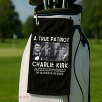A True Patriot Charlie Kirk Rest In Peace Golf Towel thumb 2