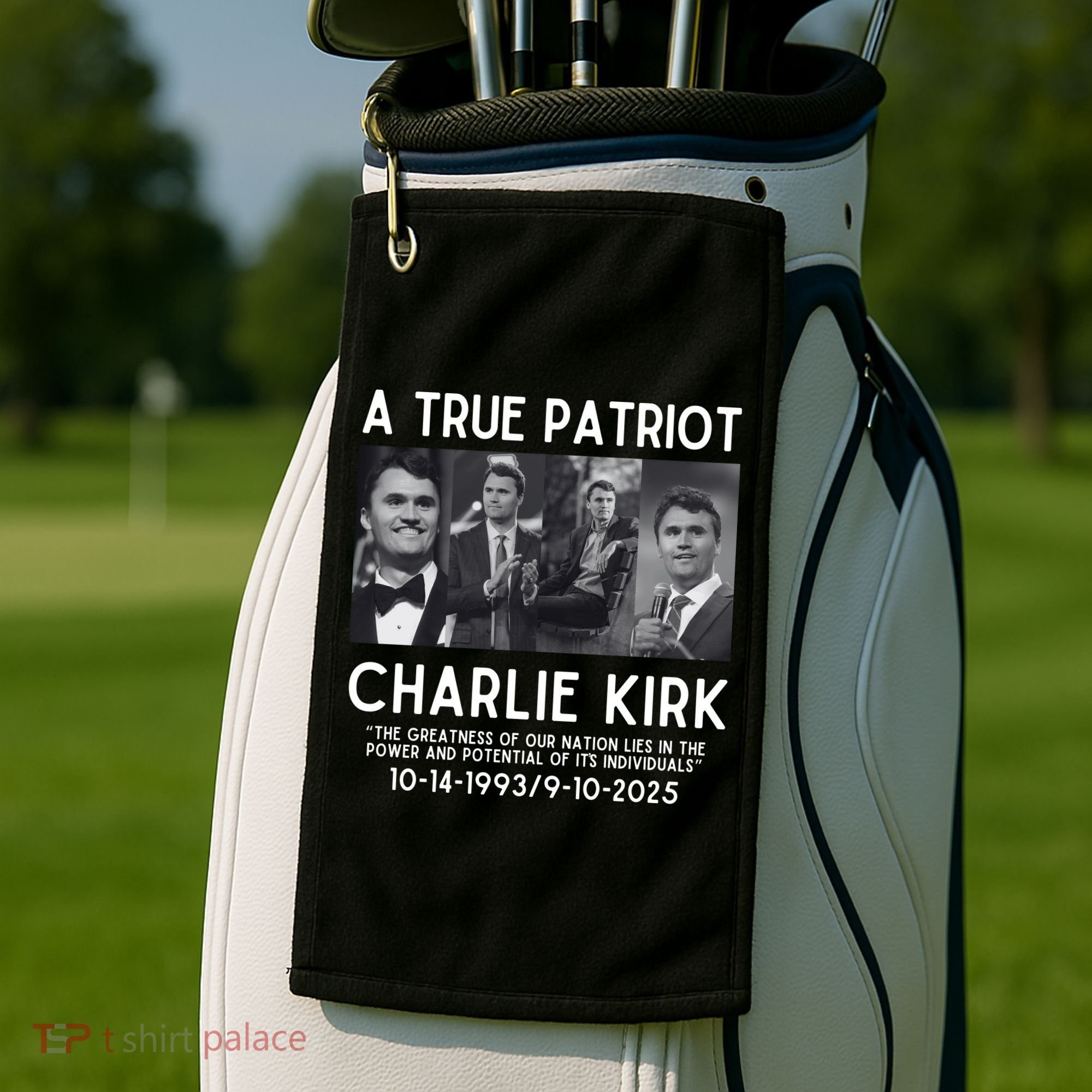 A True Patriot Charlie Kirk Rest In Peace Golf Towel