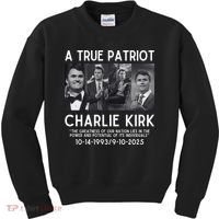 A True Patriot Charlie Kirk Rest In Peace Kids Sweatshirt thumb 0