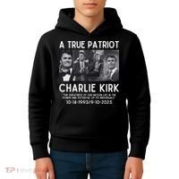 A True Patriot Charlie Kirk Rest In Peace Kids Hoodie thumb 4