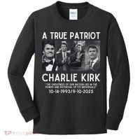 A True Patriot Charlie Kirk Rest In Peace Kids Long Sleeve Shirt thumb 0