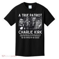 A True Patriot Charlie Kirk Rest In Peace Kids T-Shirt thumb 0