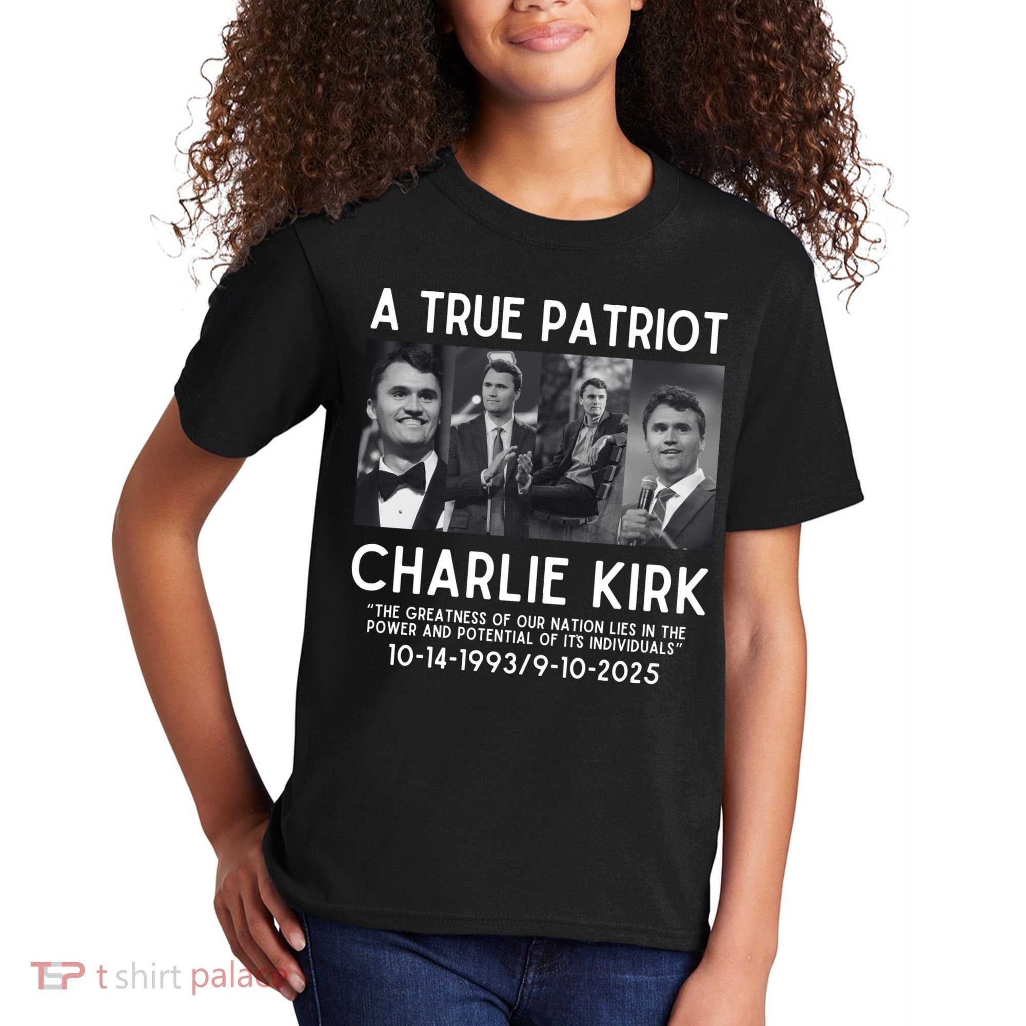 A True Patriot Charlie Kirk Rest In Peace Kids T-Shirt