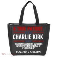 A True Patriot Charlie Kirk RIP Tote Bag thumb 0