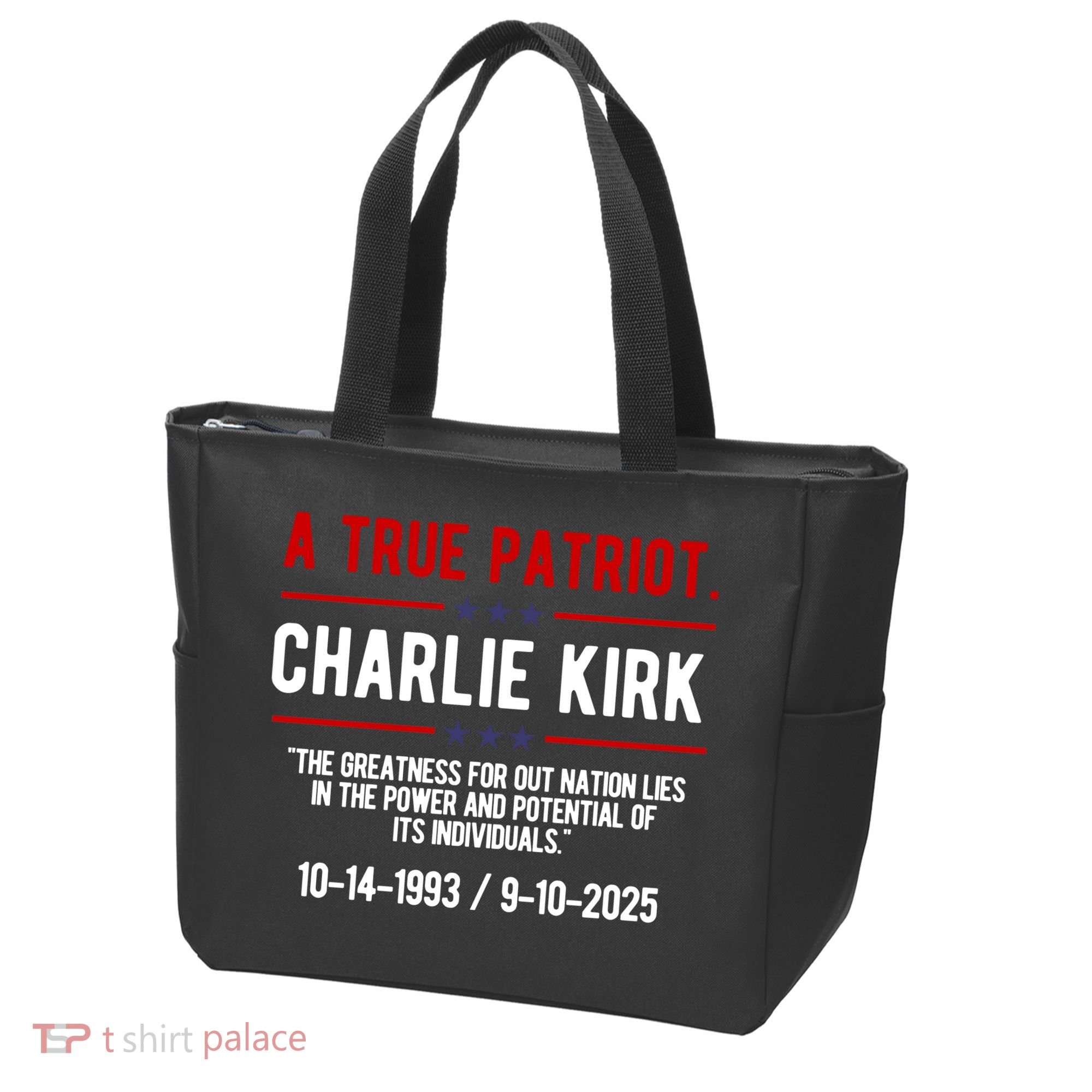 A True Patriot Charlie Kirk RIP Tote Bag