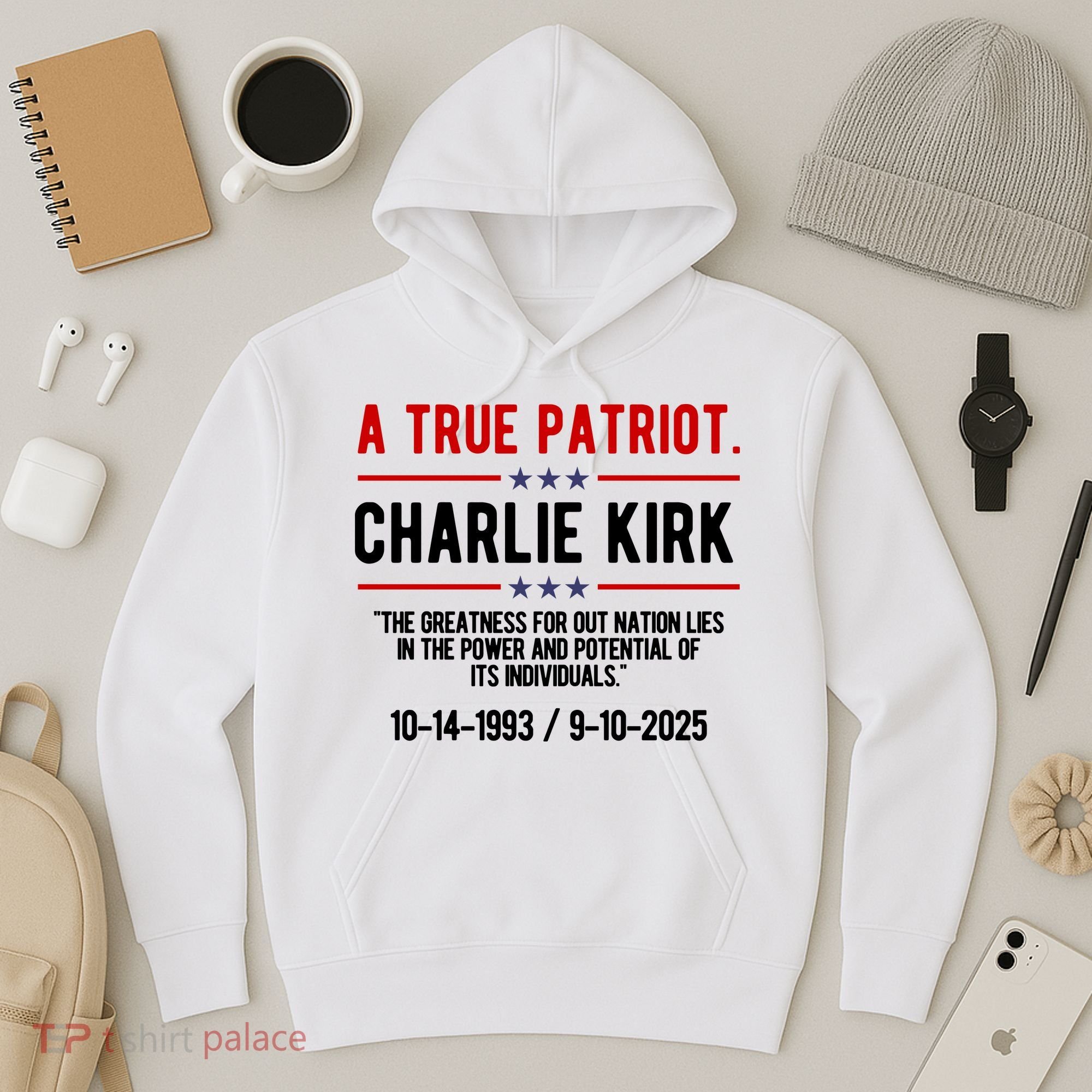A True Patriot Charlie Kirk RIP Hoodie