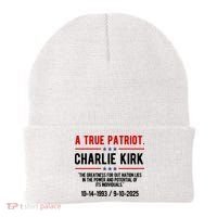 A True Patriot Charlie Kirk RIP Beanie thumb 0