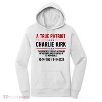 A True Patriot Charlie Kirk RIP Women's Hoodie thumb 0
