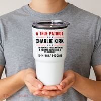 A True Patriot Charlie Kirk RIP Tumbler thumb 2