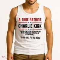 A True Patriot Charlie Kirk RIP Tank Top thumb 3