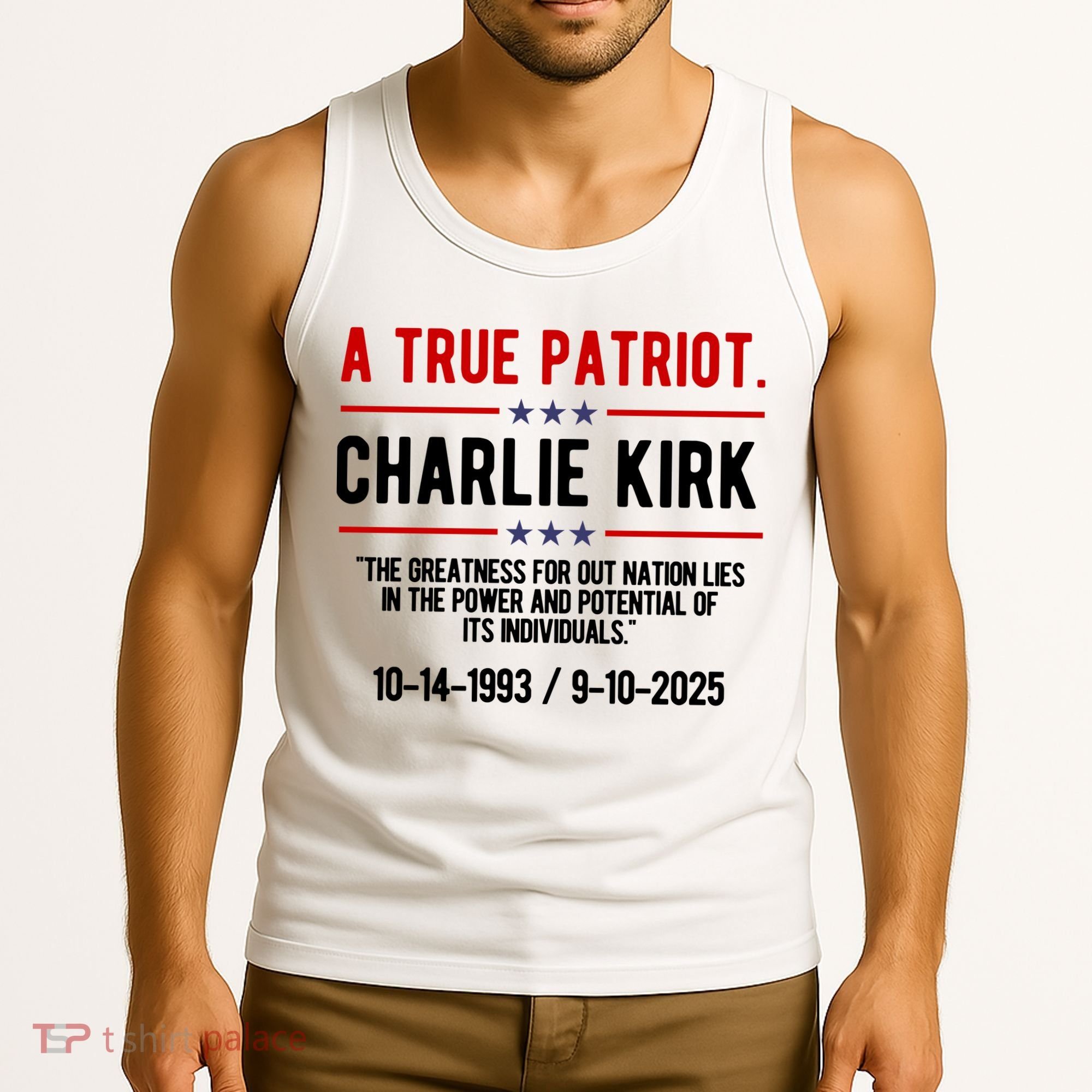 A True Patriot Charlie Kirk RIP Tank Top
