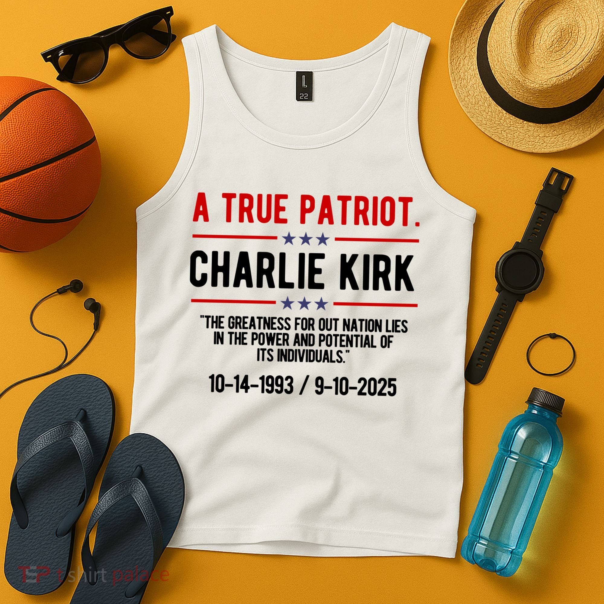 A True Patriot Charlie Kirk RIP Tank Top