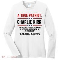 A True Patriot Charlie Kirk RIP Women's Long Sleeve Shirt thumb 0