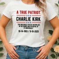 A True Patriot Charlie Kirk RIP Women's T-Shirt thumb 2