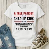 A True Patriot Charlie Kirk RIP Women's T-Shirt thumb 3