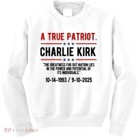 A True Patriot Charlie Kirk RIP Kids Sweatshirt thumb 0