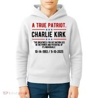 A True Patriot Charlie Kirk RIP Kids Hoodie thumb 4