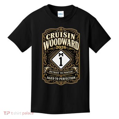Aged To Perfection 2026 Woodward M1 Car Cruise Kids T-Shirt