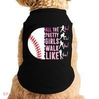 All The Pretty Girl Walk Funny Like This Baseball Player  Doggie Tank thumb 0