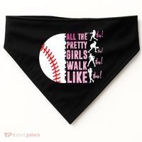 All The Pretty Girl Walk Funny Like This Baseball Player  USA-Made Doggie Bandana thumb 0