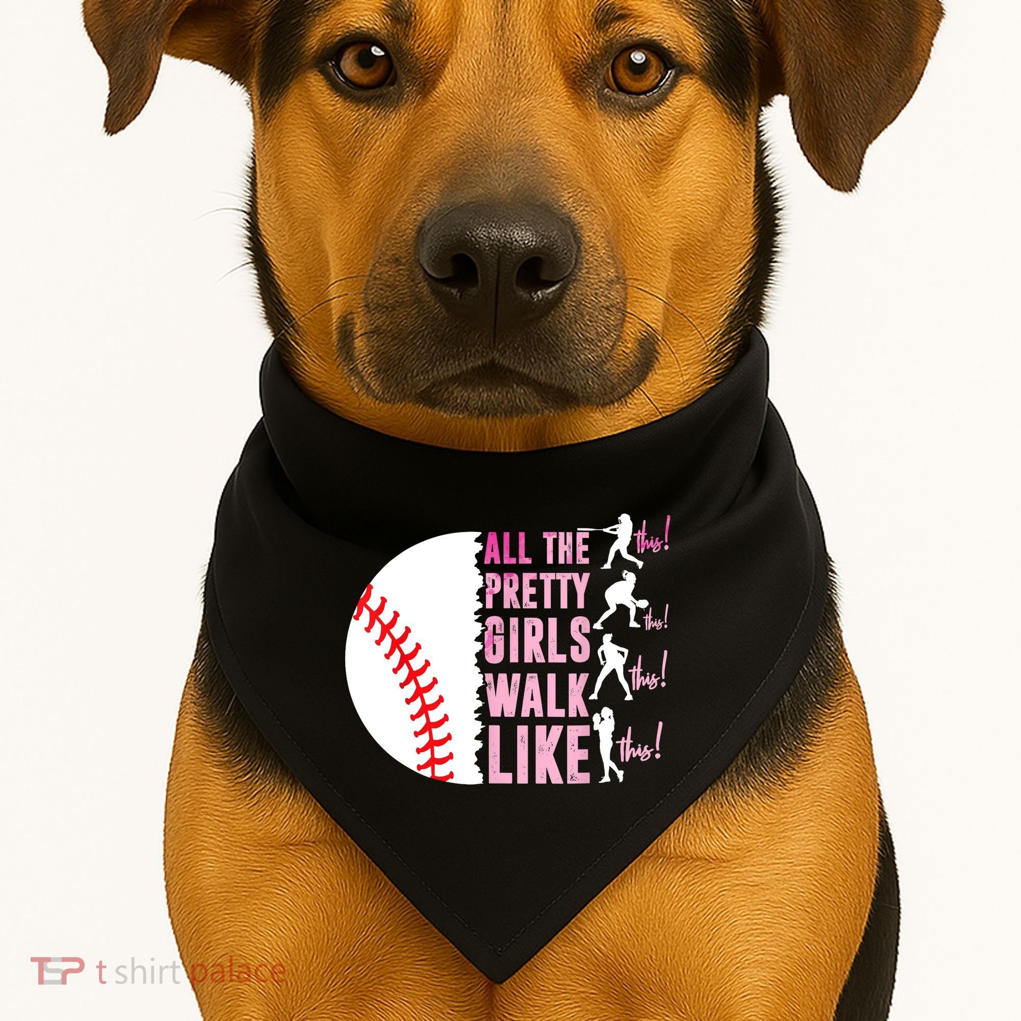 All The Pretty Girl Walk Funny Like This Baseball Player  USA-Made Doggie Bandana