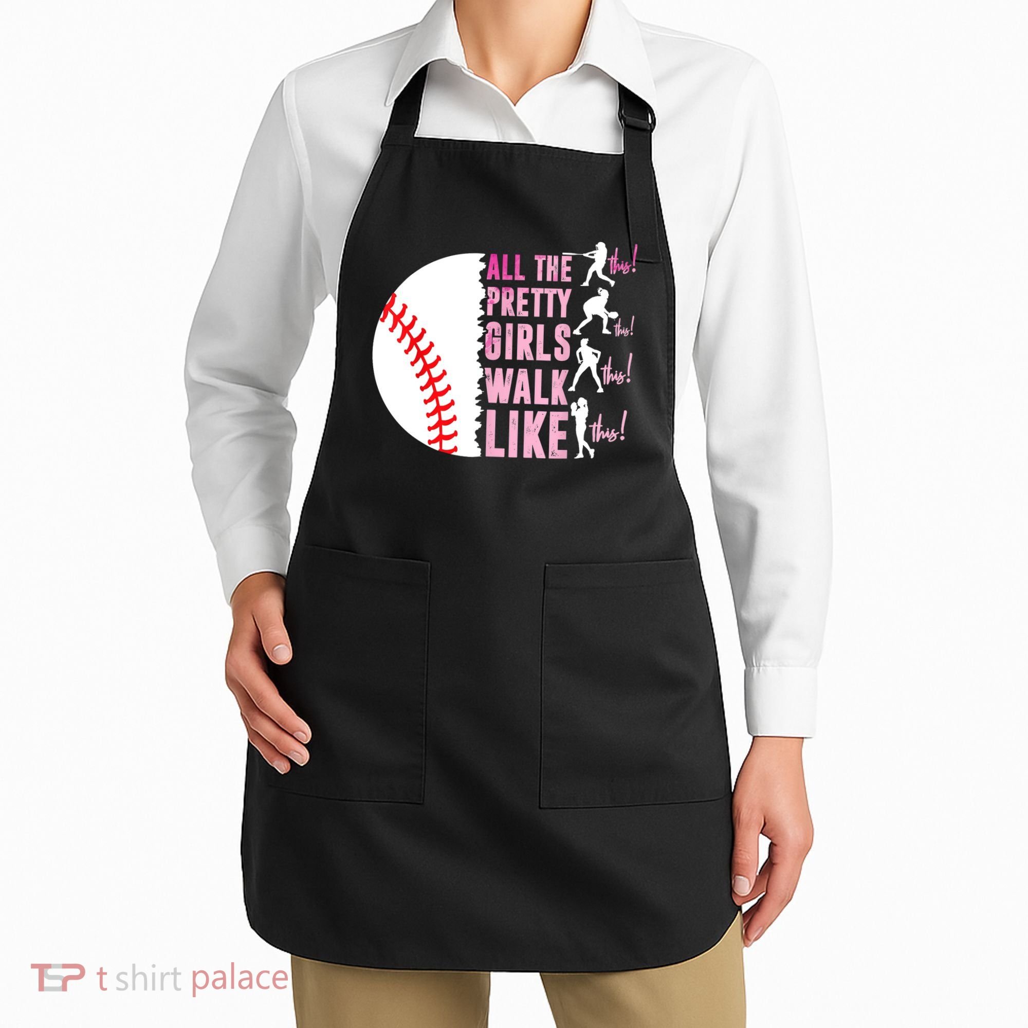 All The Pretty Girl Walk Funny Like This Baseball Player  Apron