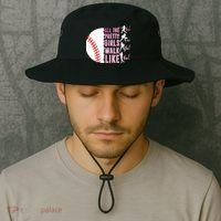 All The Pretty Girl Walk Funny Like This Baseball Player  Bucket Hat thumb 2