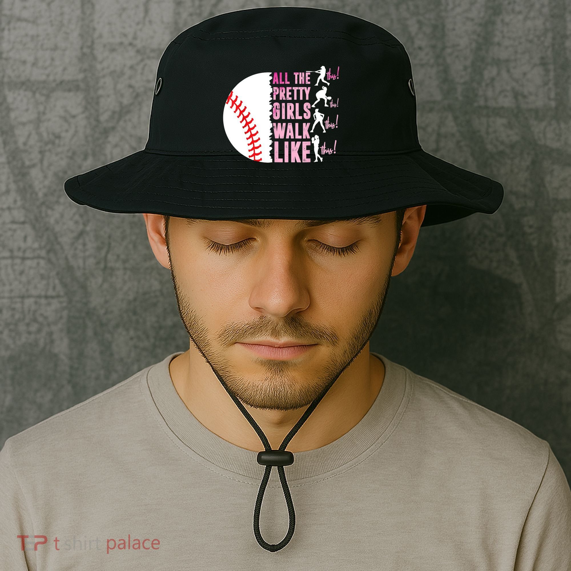 All The Pretty Girl Walk Funny Like This Baseball Player  Bucket Hat