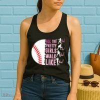 All The Pretty Girl Walk Funny Like This Baseball Player  Women's Tank Top thumb 2