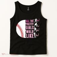 All The Pretty Girl Walk Funny Like This Baseball Player  Tank Top thumb 2