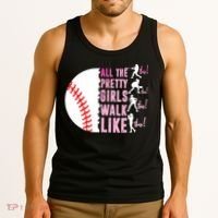 All The Pretty Girl Walk Funny Like This Baseball Player  Tank Top thumb 3
