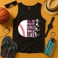 All The Pretty Girl Walk Funny Like This Baseball Player  Tank Top thumb 4