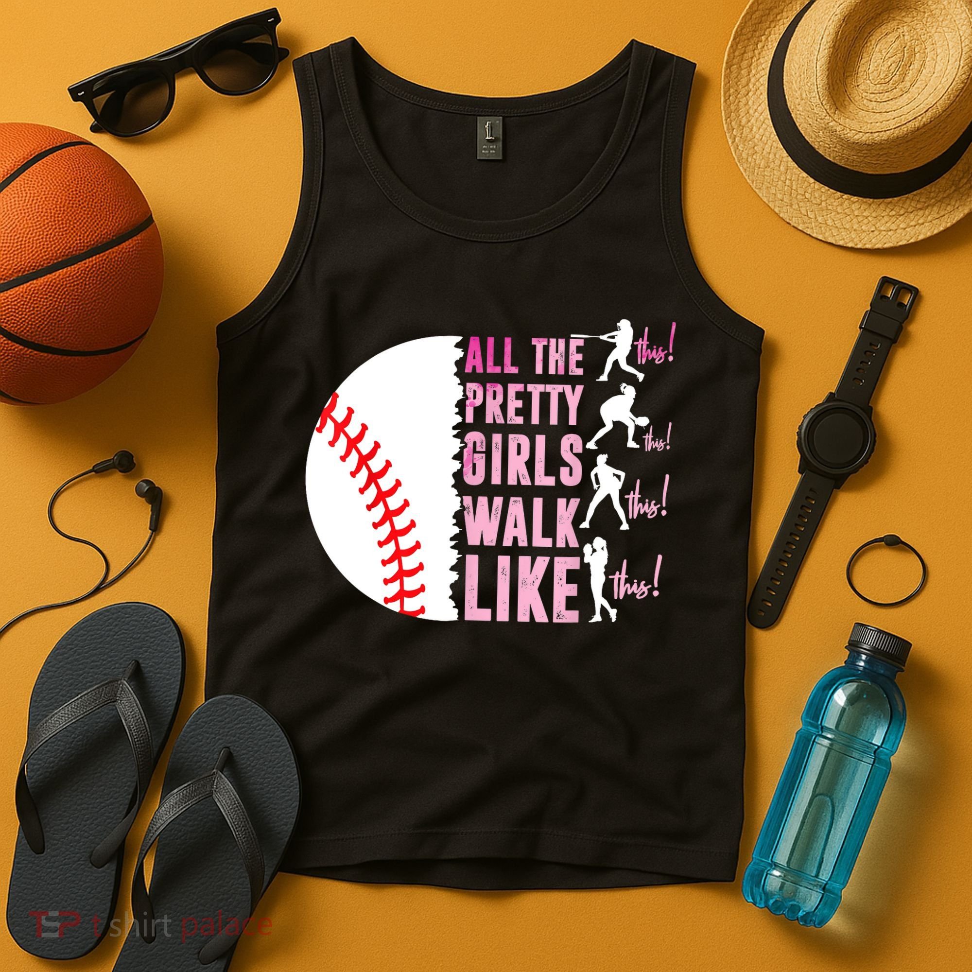 All The Pretty Girl Walk Funny Like This Baseball Player  Tank Top
