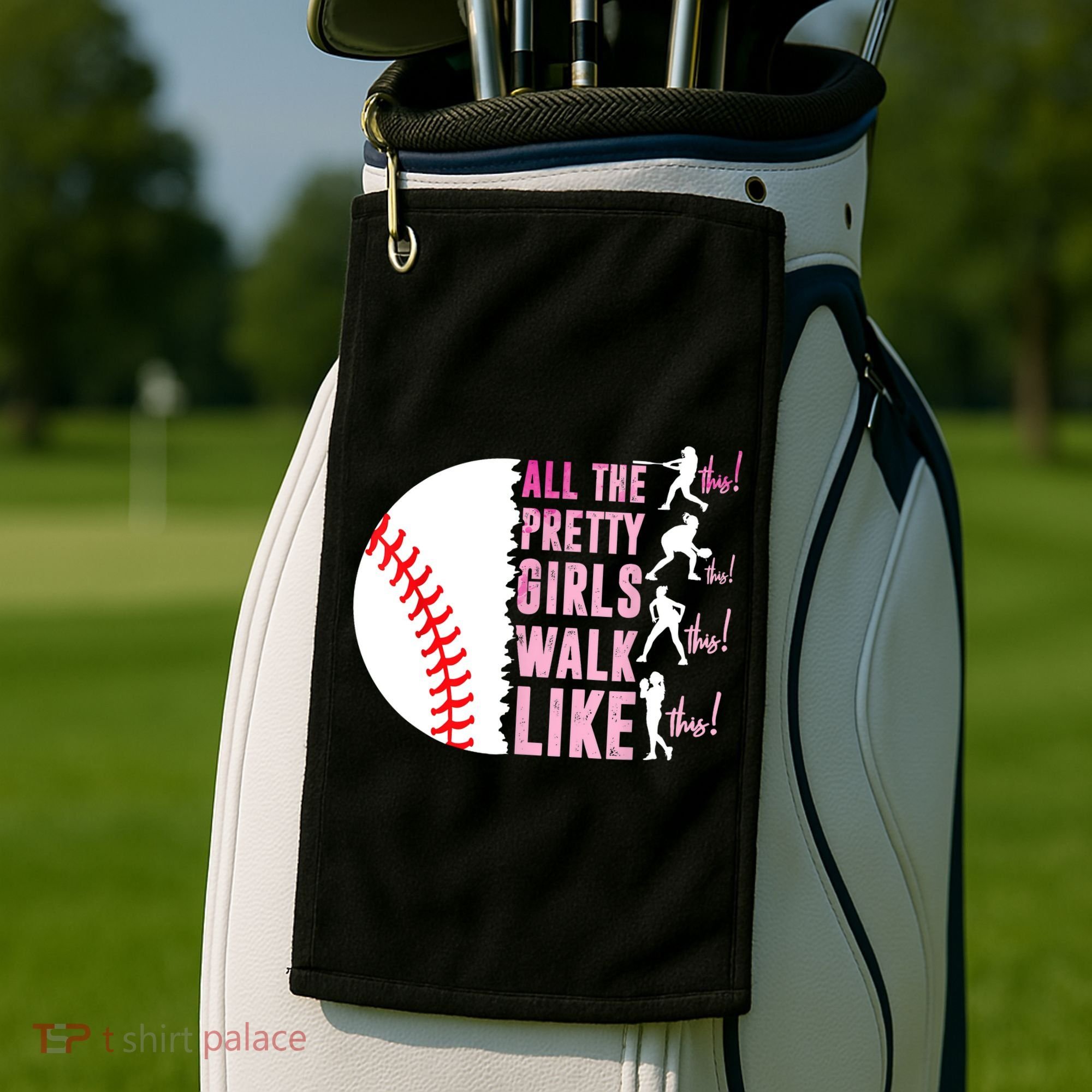 All The Pretty Girl Walk Funny Like This Baseball Player  Golf Towel