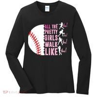 All The Pretty Girl Walk Funny Like This Baseball Player  Women's Long Sleeve Shirt thumb 0